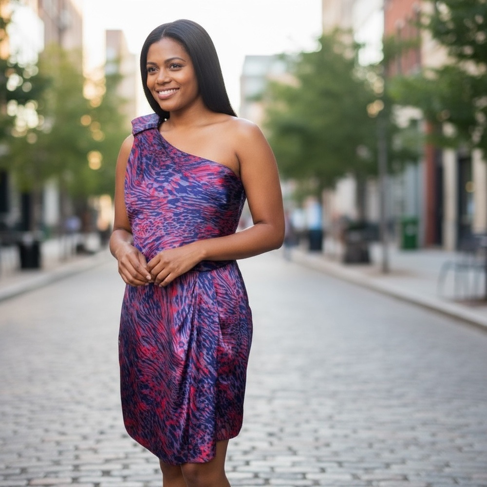 Bcbgeneration Raspberry Red Multi One -Shoulder C… - image 3